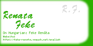 renata feke business card
